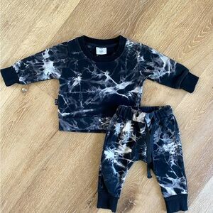 Olive + Scout: Cypress Black Jogger Set (size 6-12m)